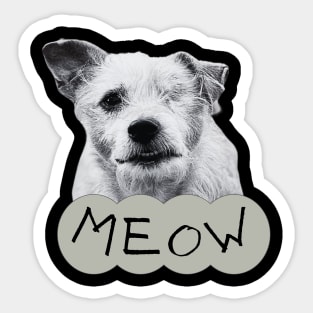 One eyed dog meow Sticker